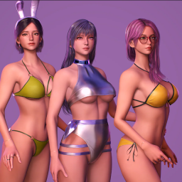 Girls in Swimsuits-Game Ready